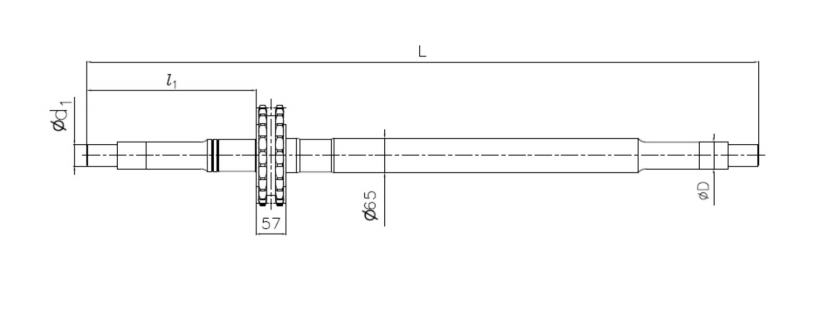 Handrail Drive Shaft And Sprocket Escalator