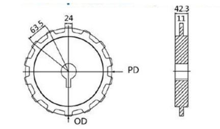 CC 600 Sprockets Polyamide PA6