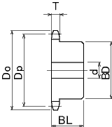 Double Pitch Chain Sprockets