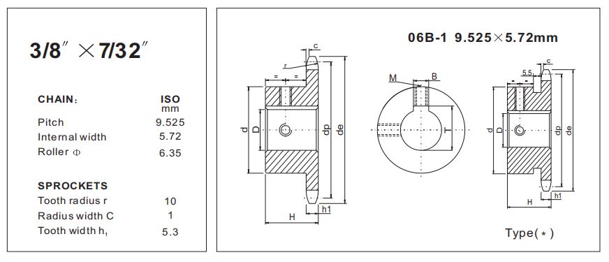 Finished Bore Roller Chain Sprocket