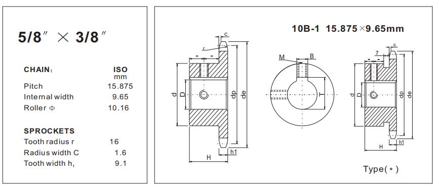Finished Bore Roller Chain Sprocket